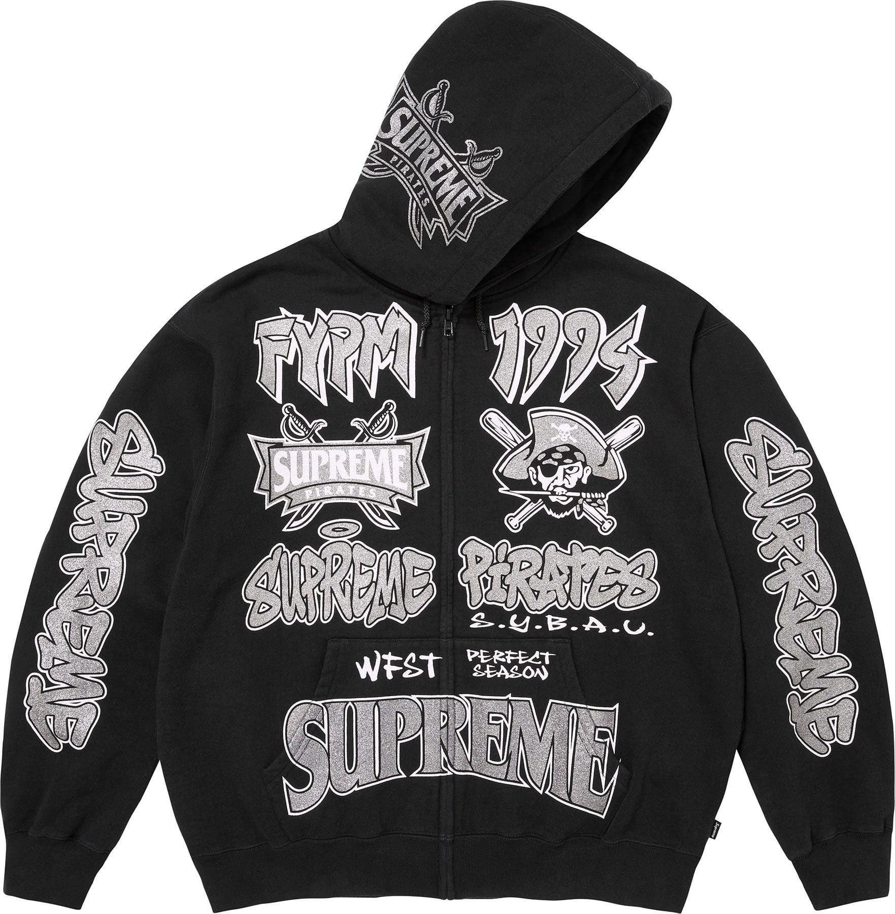 Pirates Zip Up Hooded Sweatshirt view 3